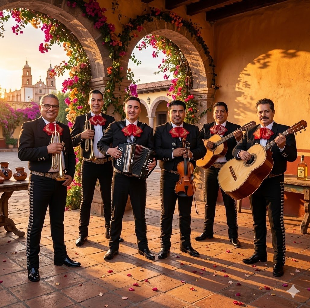 Mariachi Nochistlense tocando en vivo